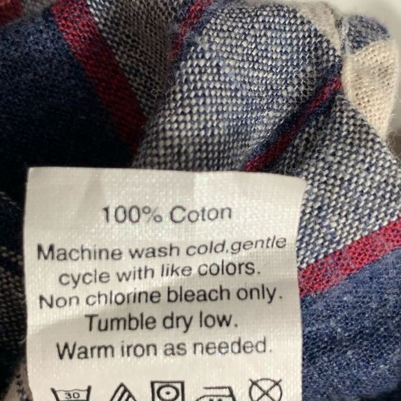 J. Crew Boy Fit Shirt Top White Red Blue Plaid M - Picture 8 of 8